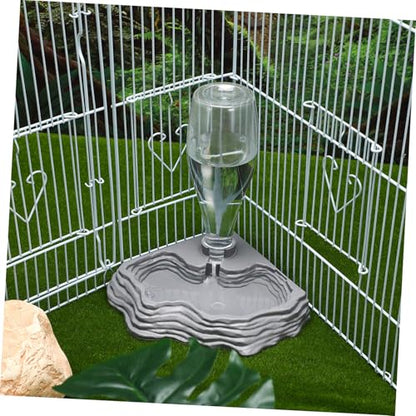 Balacoo Reptile Water Feeder - Automatic Reptile Water Dispenser, Reptile Food Dish Bowl for Turtle Bearded Dragons Lizards Accessories, Size 1, Grey