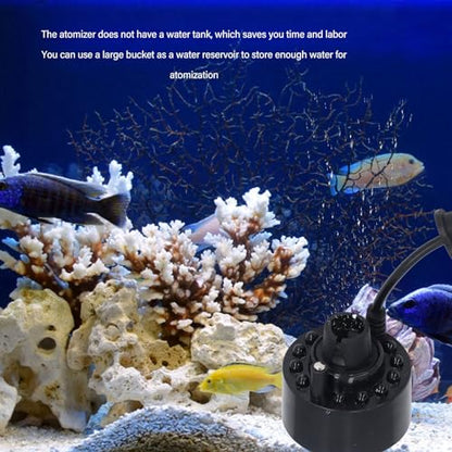 Fockety Reptile Fogger, Reptile Humidifiers with LED Colorful Lights, Reptile Mister for Amphibians Terrariums, Automatic Terrarium Fogger for Beared Dragon Lizard Gecko Snake Tortoise