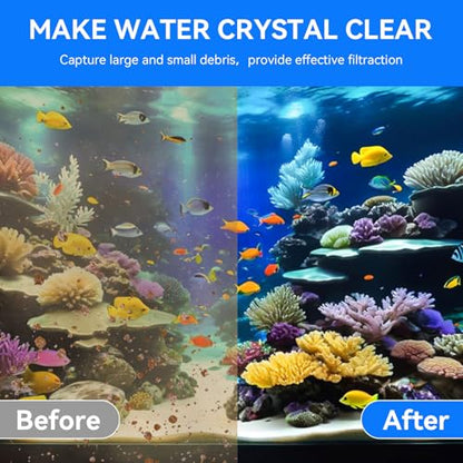 Canister Filter Media Replacement for Penn Plax Cascade 1200/1500 CCF4UL/CCF5UL Replacement Canisters Filters Bio Sponges for Aquariums Fish Tank Turtle Tank Filter Parts 2-Pack Black
