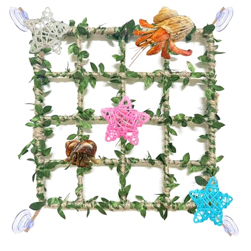 Hermit Crab Climbing Toys Set，Hermit Crab Habitat Tank Accessories,Also for Small Lizard Chameleon Leopard Gecko Reptile
