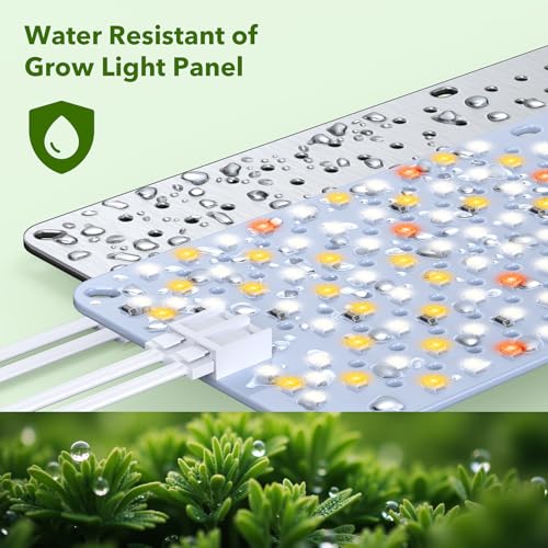 SDOVUERC Full Spectrum 768 LEDs Grow Lights, Plant Grow Lights for Indoor Plants with Daisy Chain Function, Sunlike Spectrum,4/8/12/16/20H Timer for Seed Starting(Pack4) - color: Panel Grow Light(4Pack)