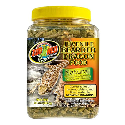 Zoo Med Laboratories Bearded Dragon Juvenile Soft-Moist Pellet Food, 10-Ounce