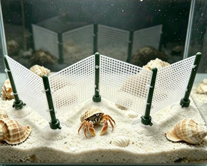 Hermit Crab Accessories Reptile Habitat Climbing Toys Adjustable Platform Flexible Crab Climbing Ladder Small Animal Cage Accessories（Grid Platform）