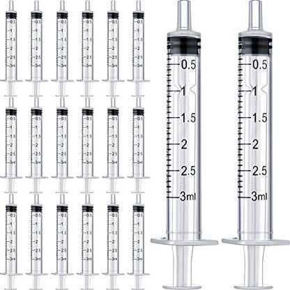 Frienda 20 Packs Large Plastic Syringe Measuring Syringe Tools Dispensing Multiple Uses (3 ml) - size: 3 ml