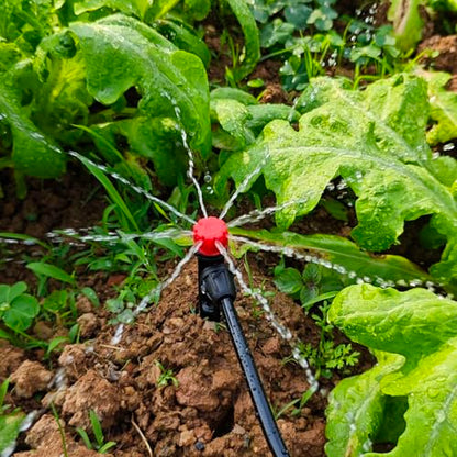 Drip Irrigation Emitters for 1/4" Tubing: 25pcs Drippers with Lock Barbed | Adjustable 360 Degree Water Flow, 5" Arrow Stake, Irrigation Drippers for Diy Garden Watering System Kit - size: 25pcs Drip Emitters with Lock Barbed