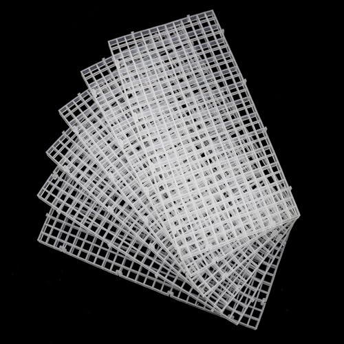 Aquarium Fish Tank Divider Plastic Egg Crate Filter Bottom Tray, S | 6pcs Plastic Grid - size: S 6pcs