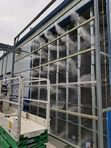 System - Stainless Steel Tubing - 1500 PSI Misting Pump - Do It Yourself Misting System - For Residential, Commercial and Industrial - Up to 120 Nozzles (78 Ft Mist Line - 40 Nozzles) - size: 78 Ft Mist Line - 40 Nozzles