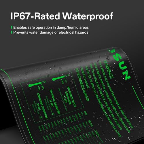 VIVOSUN 48" x 20.75" Durable Waterproof Seedling Heat Mat | UL & MET-Certified Warm Hydroponic Heating Pad for Germination, Indoor Gardening, Greenhouse - size: 48"x20.75"