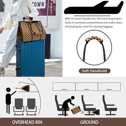 Hibala Neoprene Multipurpose Beach Bag,Gym/Travel/Pool Bag,Tote For Women&Men - color: Checkerboard Grids