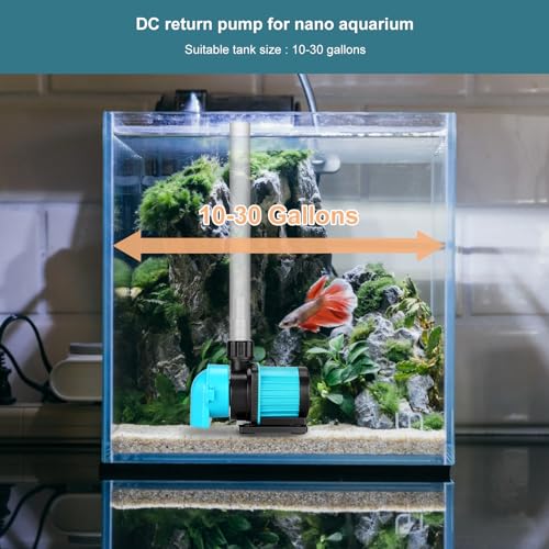 400GPH Aquarium Return pump with LCD display controller, 15W DC 24V aquarium pump for saltwater freshwater aquarium,fish tank,sump,20 speeds ECO Quiet Submersible and inline pump - style: 400GPH,15W