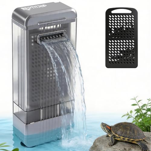 Aquarium Filter with U-V Light, Internal Fish Tank Filter for Up to 10 Gallon, Turtle Tank Filter Bio-Filtration, Ultra-Silent, and Green Water Clean - size: Up to 10 Gallon