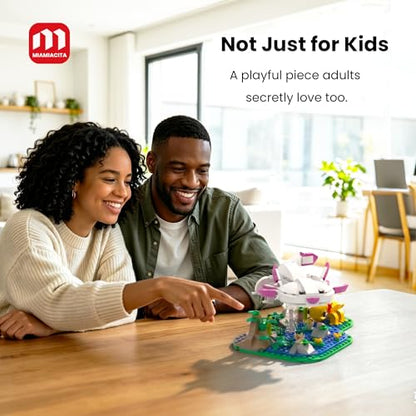 Axolotl Toy Building Set, Axolotl Doll Figures with Grass and River Scenery Accessories Building Kits, Axolotl Toys A Gift for Kids, Boys and Girls Ages 6 and Up