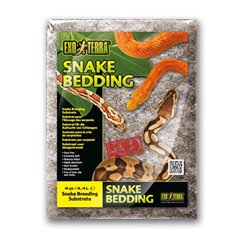 Exo Terra Snake Bedding, 4 Quarts | Reptile Terrarium Substrate Ideal for Snake Breeding - size: 4 Qt