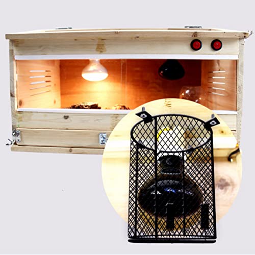 TOPINCN Reptile Heater Guard, Cylinder Shape Anti Scald Heating Bulb Lamp Enclosure Cage Protector Heat Light Mesh Cover Lampshade for Day Night - color: Cylinder