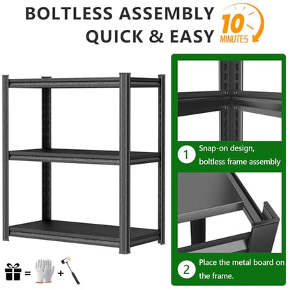 Metal Fish Tank Stand, 5-Tier Adjustable Aquarium Shelving with Side Rails for Reptile Terrariums Heavy Duty Storage Rack 3000 lbs Capacity, 35.4" L x 15.7" W x 71.2" H - size: 35.4"L x 15.7"W x 71.2"H