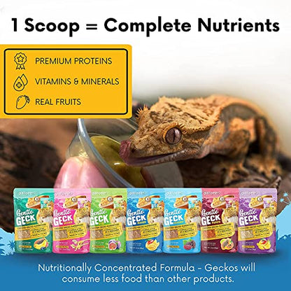 Gargeer 8oz Gentle Geck Mango Diet - Crested Gecko Food. Made in USA | Drive picky geckos wild! A irresistible organic mango superfood blend loaded with gut-safe probiotics and antioxidants - size: 8 Ounce (Pack of 1)