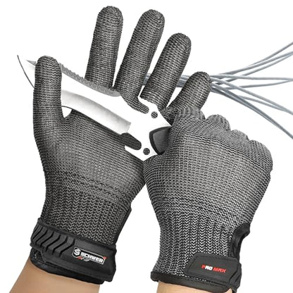 Schwer Ultimate Cut Resistant Gloves Beyond ANSI A9, Reinforced Stainless Steel Glove, Food Grade Mesh Metal Gloves for Butcher Meat Cutting, Oyster Shucking, Mandoline, PR1708 (S, 2 PCS) - size: Small (Pack of 2), style: 4.0 Reinforced Steel