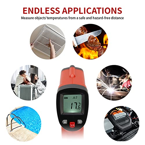 MEASUREMAN Infrared Thermometer (Not for Human),Standard Size Temperature Gun Non-Contact Digital Laser Thermometer -58°F to 1022°F (-50°C to 550°C) - size: -58°F to 1022°F (-50°C to 550°C)