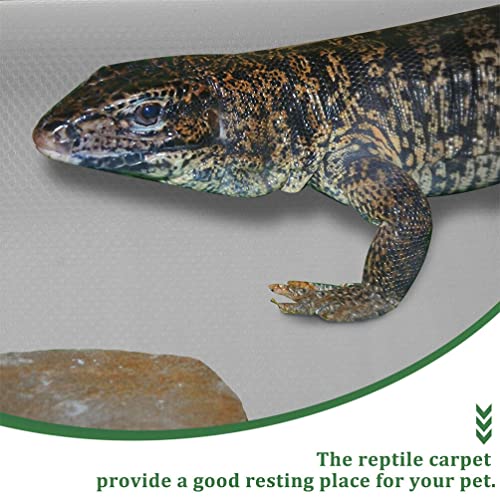 Ipetboom Reptile Carpet Mat for Bearded Dragons Snakes Turtles Eva Non- Substrate Liner for Easy Cleaning Terrarium Reptile Bedding for Comfortable Habitat