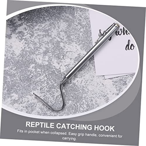 BESPORTBLE Portable Extendable Snake Hook 71cm Stainless Steel 2Pcs Silver | Easy-grip Handle, Convenient for Carrying, Wild Catching Use, Reptile Enthusiasts, Snake Enthusiasts