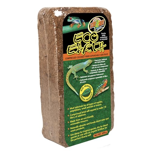 Eco Earth Compressed Coconut Fiber Substrate Single Brick, 2 Pack