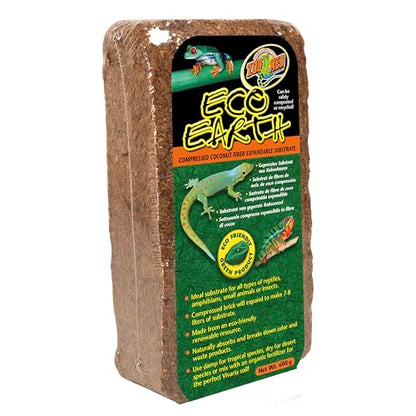 Eco Earth Compressed Coconut Fiber Substrate Single Brick, 2 Pack