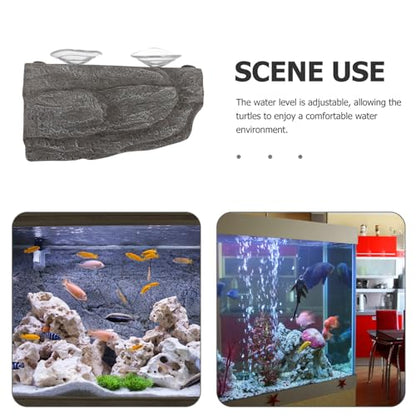 Reptile Tank Decoration Turtle Basking Platform Floating Island Terrace Suction Cups