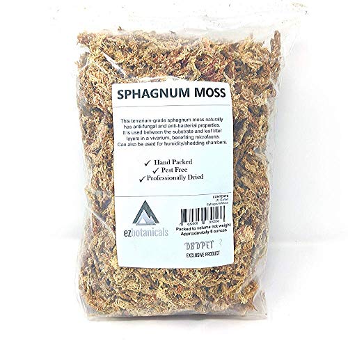 Terrarium Sphagnum Moss - 1 Gallon - Great for Reptiles, Amphibians and Insects - Holds Humidity Very Well