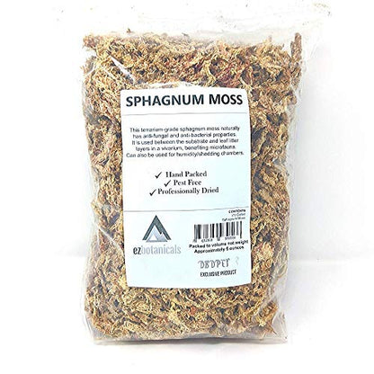 Terrarium Sphagnum Moss - 1 Gallon - Great for Reptiles, Amphibians and Insects - Holds Humidity Very Well