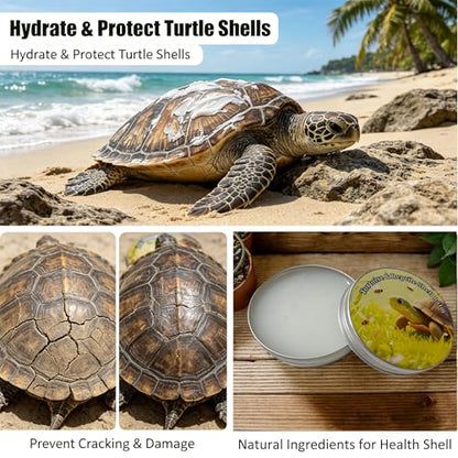 Reptile & Tortoise Shell Balm, 3.5 oz | Natural Formula, Moisturizer, Turtle and Tortoise Shell Care