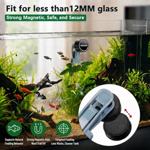Blulu 2 Pcs Magnetic Seaweed Feeding Clips Saltwater Aquarium Tank Accessories Algae Magnet Seaweed Feeder for Fish and Aquatic Pets, Automatic Fish Feeder