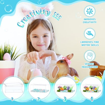 HyDren Ocean Crafts DIY Tank Glow in The Dark Mini Sea Animal Axolotl Figures Gift Ocean Diorama for Home Under The Sea Themed Birthday Party Decorations - style: Ocean