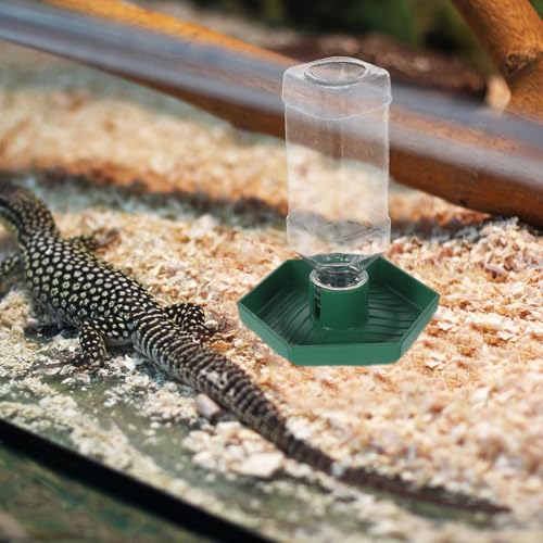 2pcs Automatic Reptile Water Dispenser - Small Corner Water Bowl for Tortoise Turtle Lizard & Snake - Drinking Fountain for Terrarium