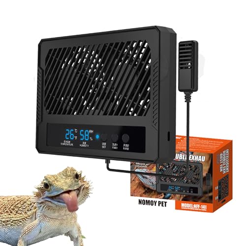 Reptile Fan & Terrarium Dehumidifier – Smart Dual-Row Humidity Fan for Reptile Tank, Snake, Gecko, Bearded Dragon Enclosure