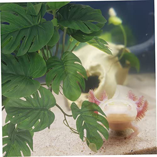 BESPORTBLE Hanging Plant for Reptile Terrarium 23 Leaf Faux Plant Wall Hanging Sturdy and Fade-Resistant Reptile Tank Accessory