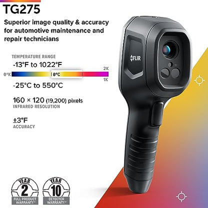FLIR TG275 Thermal Imaging Camera with Bullseye Laser: High Temp Infrared Camera for Automotive Diagnostics - style: TG275