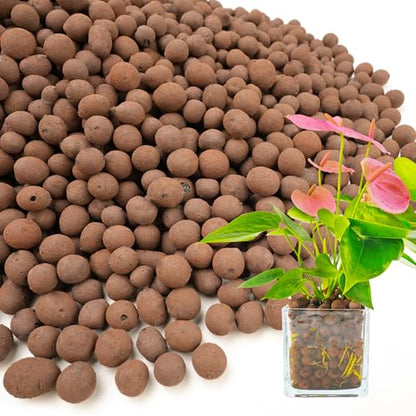 5qt LECA Clay Pebbles for Plants, 10-20mm LECA Balls for Hydroponics, Natural Clay Balls for Plants Drainage, Expanded Pebbles for Orchids, Soil Amendment, Orchid Potting Mix