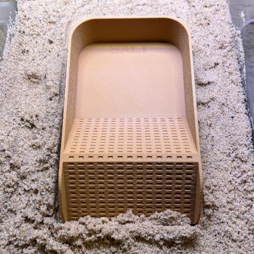 Hermit Crab Watering Pool | Platform Pool Accessory with Access Ramp for Hermit Crabs | 6.5" x 4" | Made in USA (Salt Only, Tan) - color: Salt Only, Tan