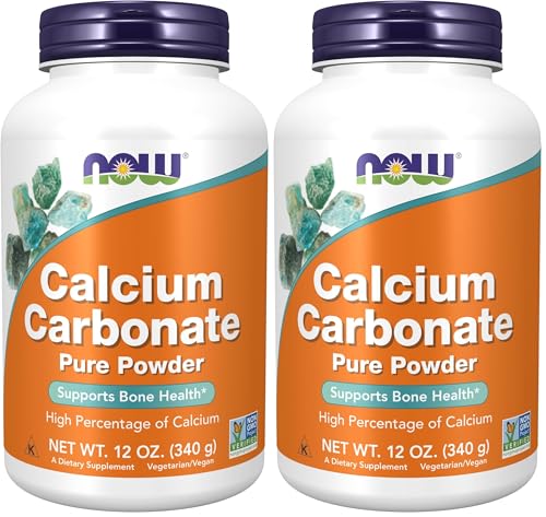 NOW Foods Supplements, Calcium Carbonate Powder, High Percentage of Calcium, Supports Bone Health*, 12-Ounce (Pack of 2) - size: 12 Ounce (Pack of 2)