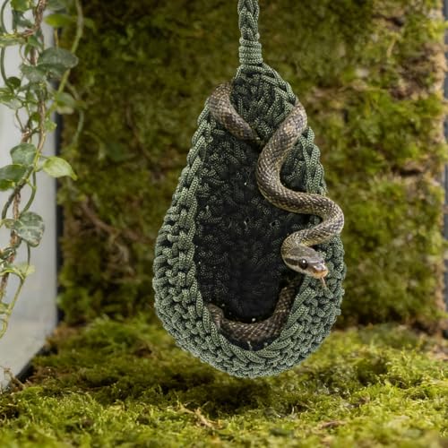 Snake Tank Accessories, Hanging Nylon Woven Hammock for Reptile, Habitat Enrichment Accessories for Snake, Gecko and Other Small Animals