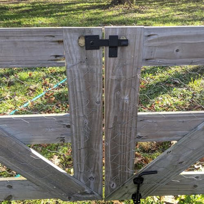5.5" Fence Gate Latch Heavy Duty for Wooden Fence Gate Latch for Outdoor, Cabinet, Shed, Sliding Doors and Farm Gate