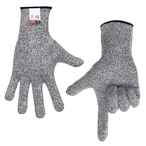 Cut Resistant Gloves Food Grade Level 5 Hand Protection,Kitchen Cut Gloves (X-Small) - size: X-Small