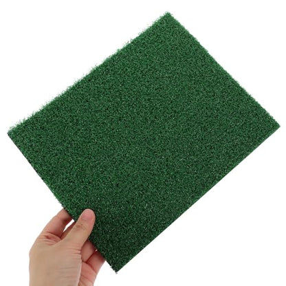 TEHAUX 2pcs Artificial Grass Mat for Aquarium Turtle and Reptile Tank, Resin Simulation Carpet with Versatile Application for Background Landscaping and Aquarium Landscape Decor