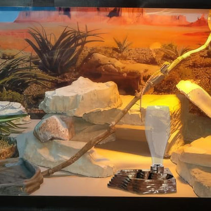 Automatic Reptile Water Dish 13.5Oz Reptile Water Bowl Bearded Dragon Leopard Gecko Snake Lizard Terrarium Tank Accessories… (Brown) - color: brown