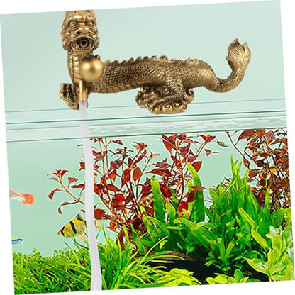 Chinese Dragon Waterfall Fountain Spitter Decoration for Aquariums Elegant Design Energy Efficient for Zen Garden and Fish Tank Accents