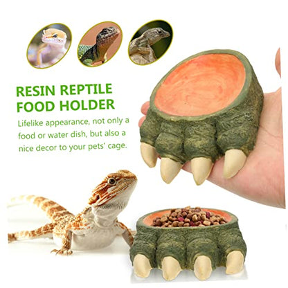 MERRYHAPY Reptile Food Container Bearded Pet Food Basin Snake Terrarium Lizard Water Dish