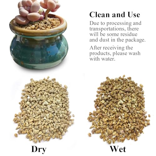 FANTIAN 2 lbs Maifanitum Stone for Plant, 5-8 MM Gravel Rocks for Succulent | Succulent Cactus Soil Potting Mix, Promote Soil Root Growth, Water Drainage and Plant Growth - color: Maifanitum