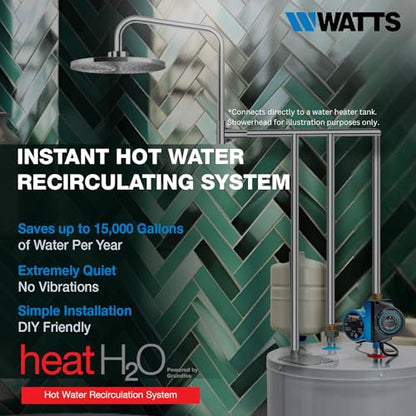 Watts Heat H2O Hot Water Recirculation System w/Programmable Timer, Instant Hot Water, 3 Year Warranty, Pump, 2 Adapters, Sensor Valve, Mounting Screws, 2 Supply Lines, Easy DIY Install (0955805) - style: Pump + 3 Yr Warranty
