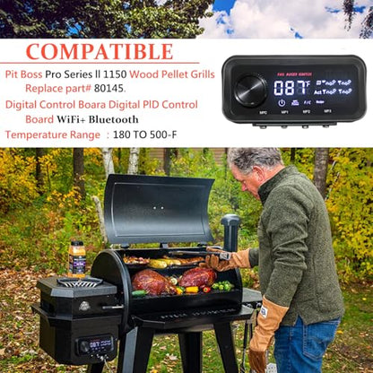 Replacement Pit Boss PID Thermostat Control Board 80145 Compatible with Pit Boss Pro Series II 1150 Wood Pellet Grills, with WiFi & Bluetooth Function, can Connect to Mobile APP. - size: 80145