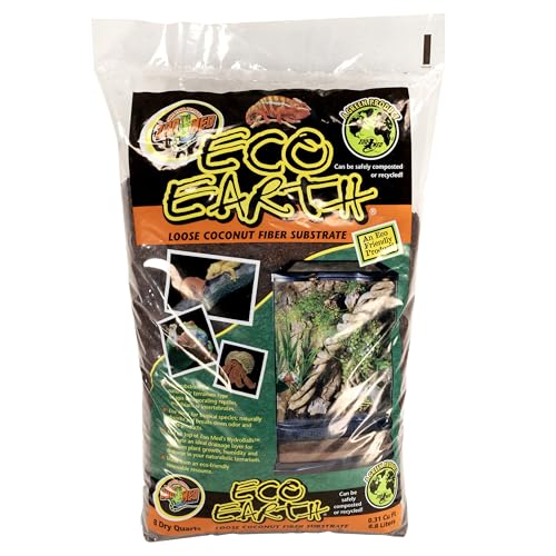 Zoo Med Eco Earth Loose Coconut Fiber Substrate | For Reptiles, For Amphibians, For Small Animals, For Insects, For Terrariums - size: 8 quart